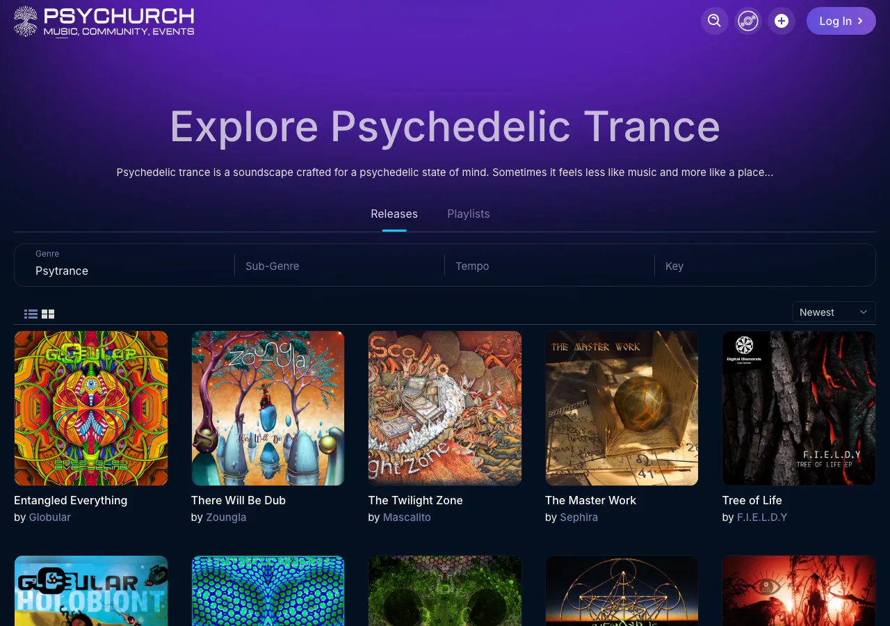 Homepage preview of Psychurch