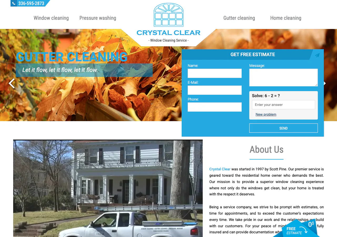 Homepage preview of Crystal Clear Window Cleaning